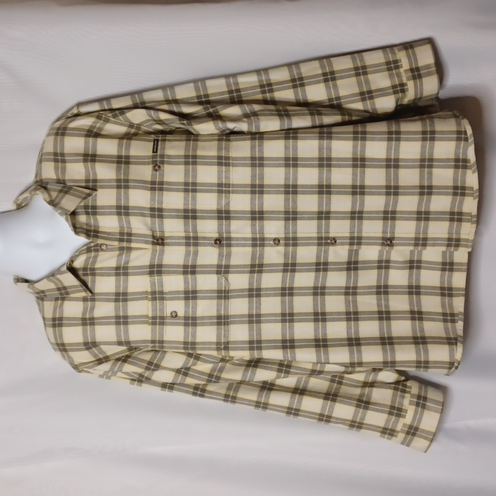 OAKLEY Men's Gray/Yellow Plaid Button Down Shirt. Size XXL/TTG